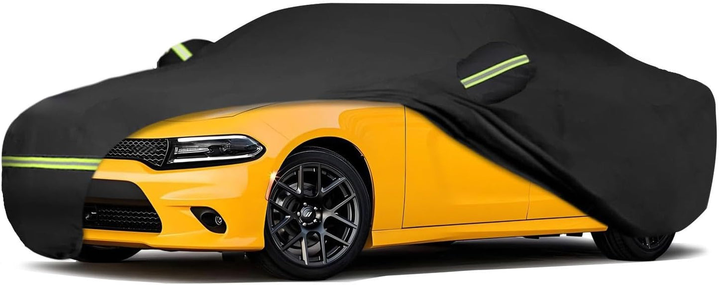 Waterproof Car Covers for 2006-2025 Dodge Charger(Black) Custom Heavy Duty Waterproof All Weather Protection Outdoor
