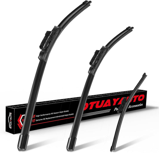 OTUAYAUTO Premium Windshield Wiper Blades - Replacement for Volkswagen VW Atlas 2018-2024-Precision Fit, All-Weather Performance, Front and Rear Wiper Blades, Top Lock - 26"+22"+11" (Pack of 3)