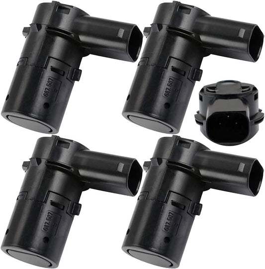 4Pcs Reverse Backup Park Sensor 4F2315K859AA 3F2Z15K859BA Parking Assist Sensor Bumper Object Sensor for Ford F150 F250 F350 E150 E250 E350 Expedition Explorer Escape