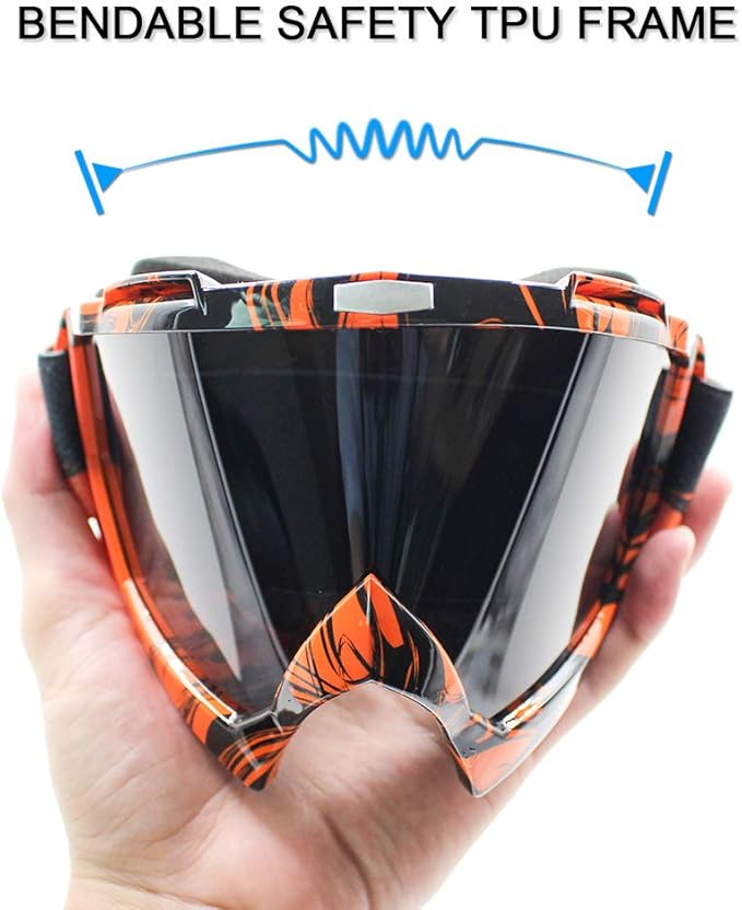 SPOSUNE Dirt Bike ATV Goggles UV400 Motorcycle Goggles for Men Women Youth Motocross Riding Goggles Windproof Dustproof