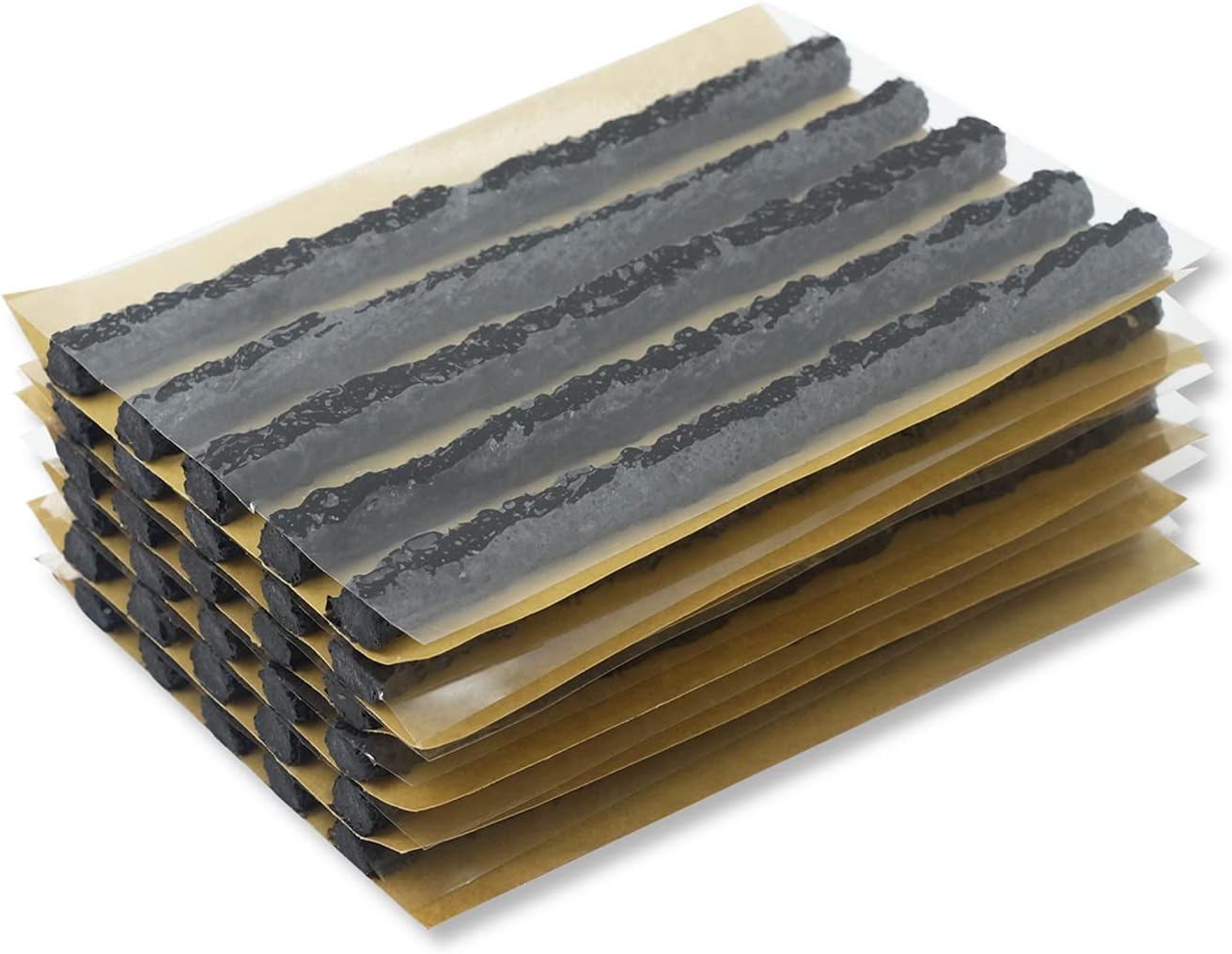 CKAuto 30pcs 4" Black Tire Repair Strings, Automotive Tool Tire Repair Plugs for Tubeless Off-Road Tires Car, Bike, ATV, UTV, Wheelbarrow, Mower