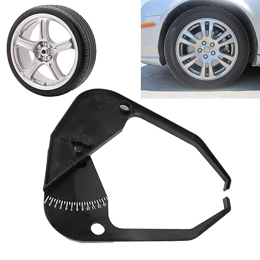 Watris Veiyi Car Tire Caliper, Wheel Caliper Tool, Wheel Width Caliper, Portable Wheel Rim Width Measuring Tool Tire Balancer Car Wheel Caliper Car Measuring Tool