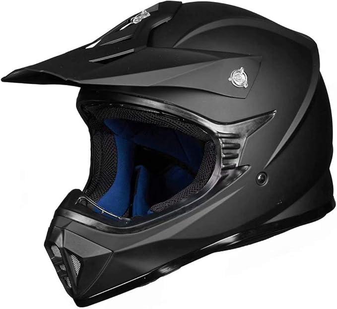 ILM Adult Dirt Bike Helmets Motocross ATV Dirtbike BMX MX Offroad Full Face Motorcycle Helmet, DOT Approved Model 128S (Matte Black, Adult-XXLarge)