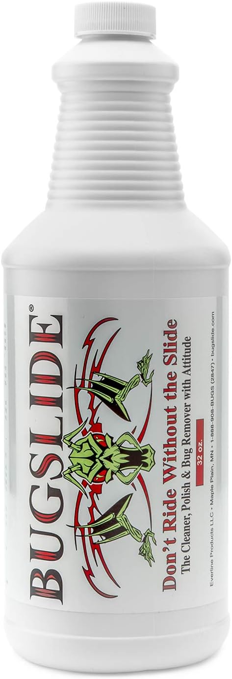 BugSlide 32 Oz Cleaner Refill for Spray Bottles & Travel Kits - All Surfaces Cleaning and Detailing Solution for Vehicle Interior and Exterior Use - Shines, Degreases, Polishes