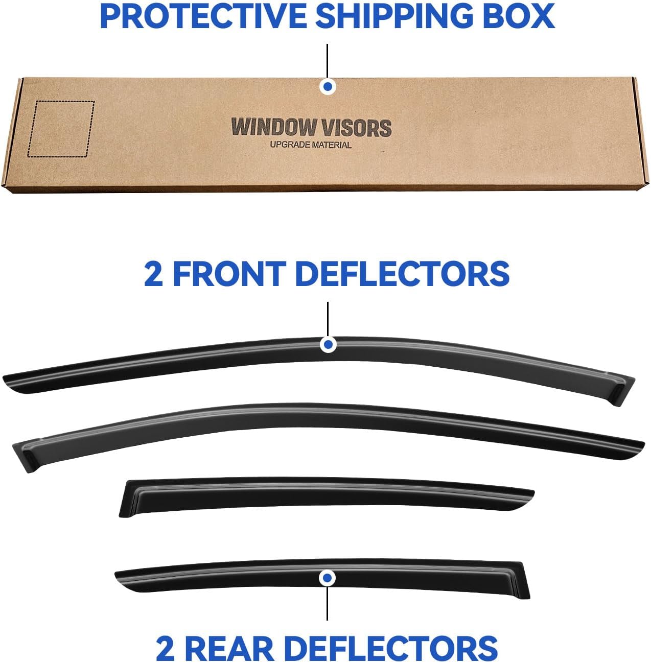 Window Visors Rain Guards for 2018-2023 Subaru Crosstrek, Out-Channel Window Vent Wind Deflectors Visors Shades for 2017-2023 Subaru Impreza Hatchback