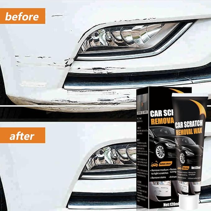 Scratch Remover for Vehicles, 2026 Upgraded Car Scratch Remover Polishing Wax, Car Scratch Repair Paste with Wipe and Sponge for Deep Scratches (2)