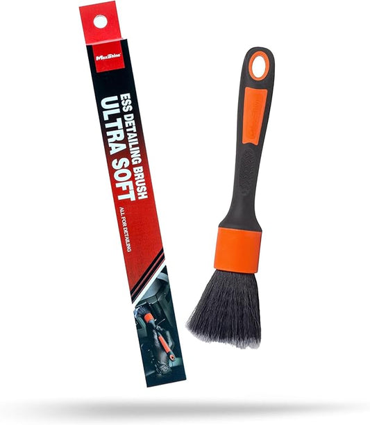 Maxshine Small Universal Red Ultra Soft ESS Detailing Brush – Professional Brush for Interior, Exterior, Leather, Engine Bay & Wheels – Ever So Soft Detailing Tool for Car Care