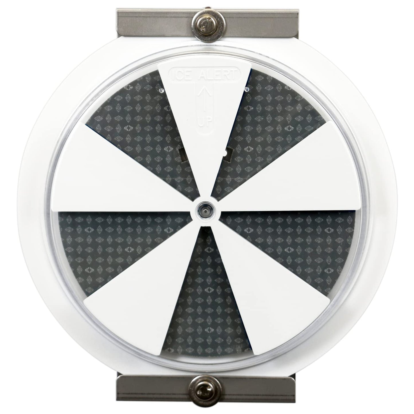 SmartSign Ice Alert Indicator Sign - 6 inch Diameter, Temperature-sensitive Mountable Roadway Reflector, Medical Grade Polycarbonate, Grey, Blue and White, Made in USA