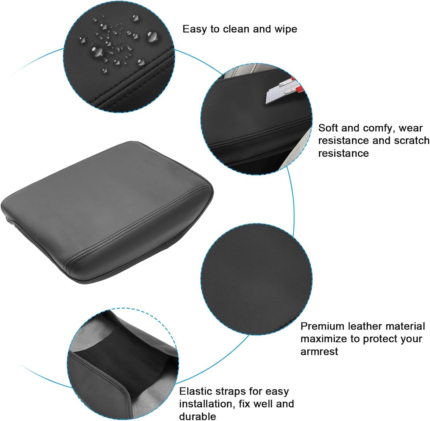 SXCY for 2024 2025 VW Atlas Armrest Cover for Volkswagen Atlas 2024 2025 Console Cover 2025 Atlas Center Console Cover 2024 2025 Atlas SEL Premium R-Line Accessories Middle Console Cover