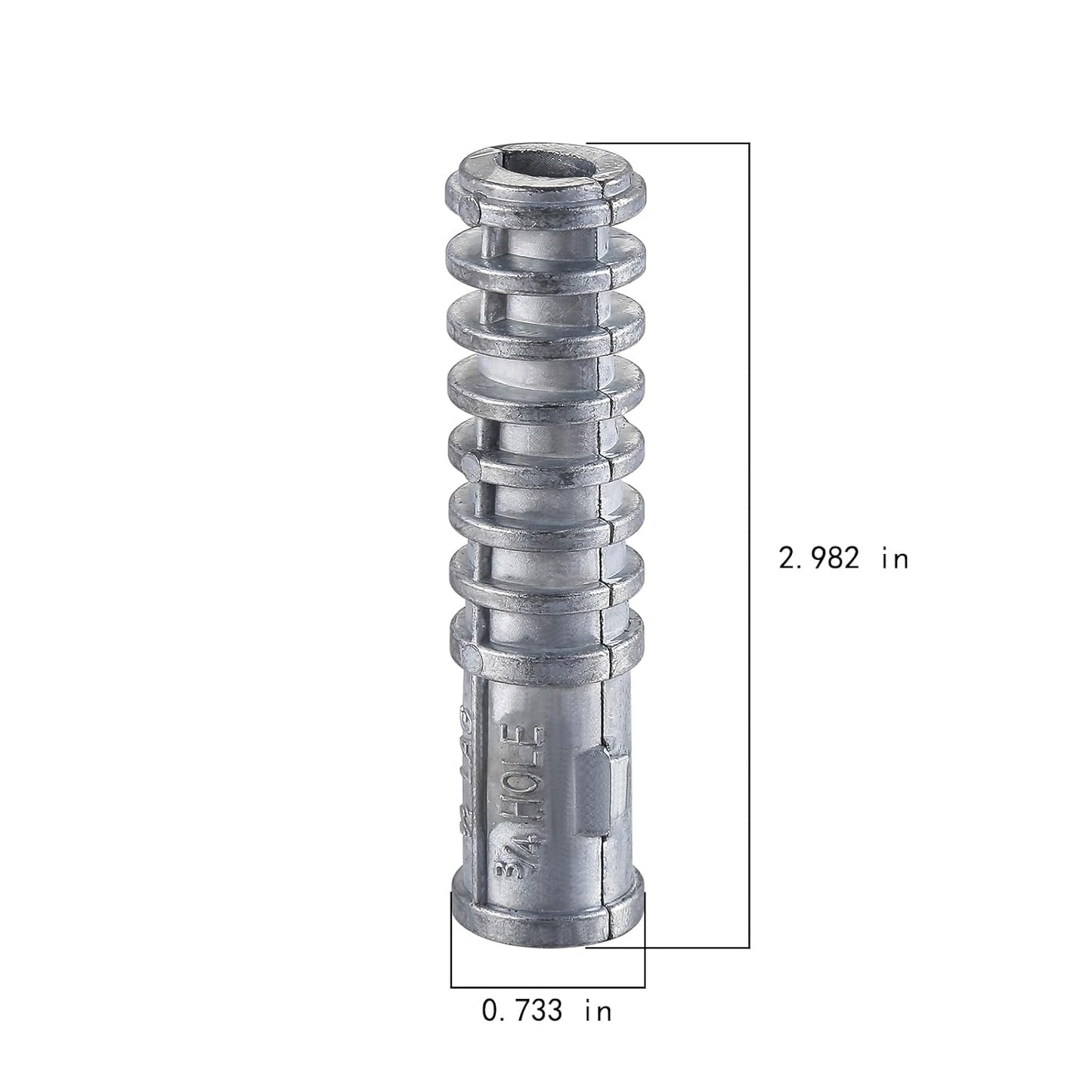 Wensilon(50pcs) 1/2 * 3 Lag Shield Anchor Long Zinc Alloy Bolts Concrete Anchors, Zinc Alloy Masonry Anchors Hole