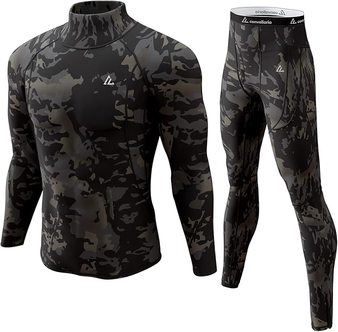 CL convallaria Thermal Underwear Long Johns Set Mens Winter Gift Hunting Gear Sport Base Layer Bottom Top