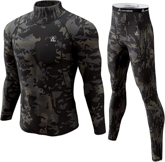 CL convallaria Thermal Underwear Long Johns Set Mens Winter Gift Hunting Gear Sport Base Layer Bottom Top
