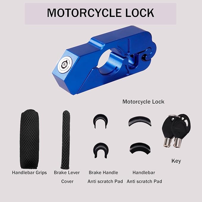 Motorcycle Throttle Lock - Heavy Duty Motorcycle Locks Anti Theft, Motorcycle Accessories for Moped Dirt Bike Scooter and ATV
