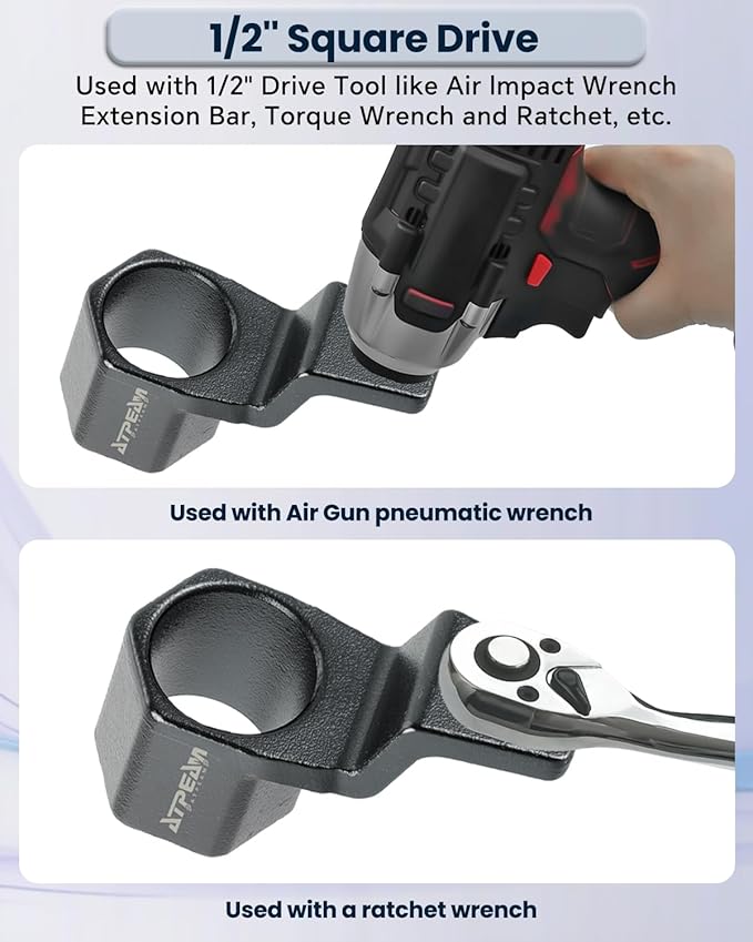 ATPEAM Crank Arm Removal Tool Crank Arm Tool for 1/2" Drive for Honda and Acura Engines (50mm Crankshaft Pulley Wrench)