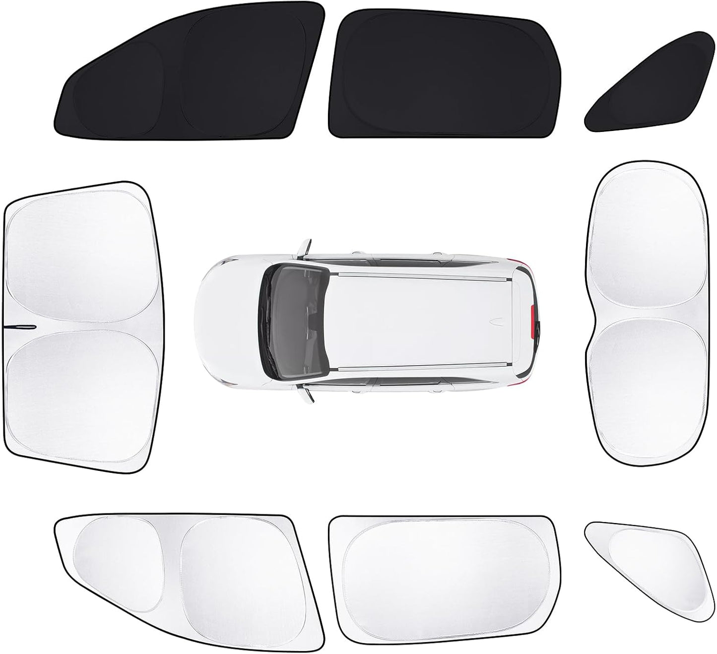 8pcs Car Window Shades for Kia Sorento 2016-2020 Accessories,Windshield Side Rear Full Sunshade,Sun Visor UV Blocking, Privacy Protection and Blackout for Camping Outdoor