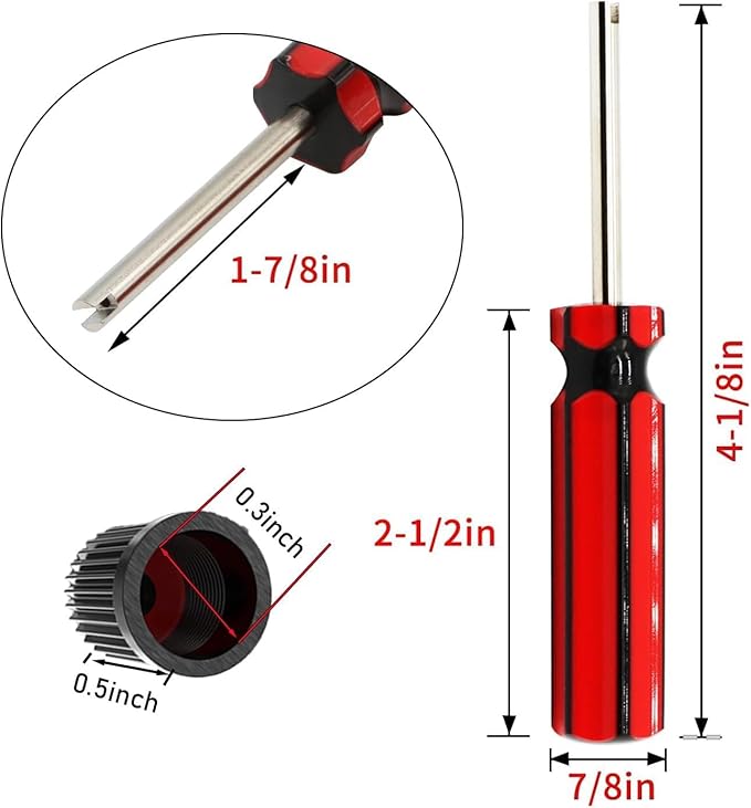 10Pcs Car Auto Screwdriver Valve Core Motorcycle Truck Bike Screwdriver Valve Stem Core Remover Tire Tube Installer Repair Tool