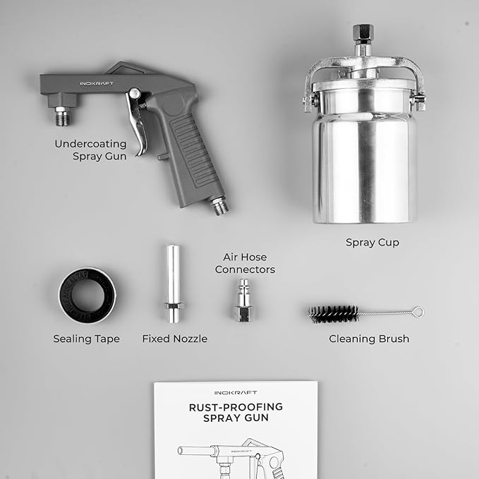 InoKraft Undercoating Spray Gun, for Truck Bed Liner Coating, Rubberized Undercoat, Rust Proofing (Basic Model)
