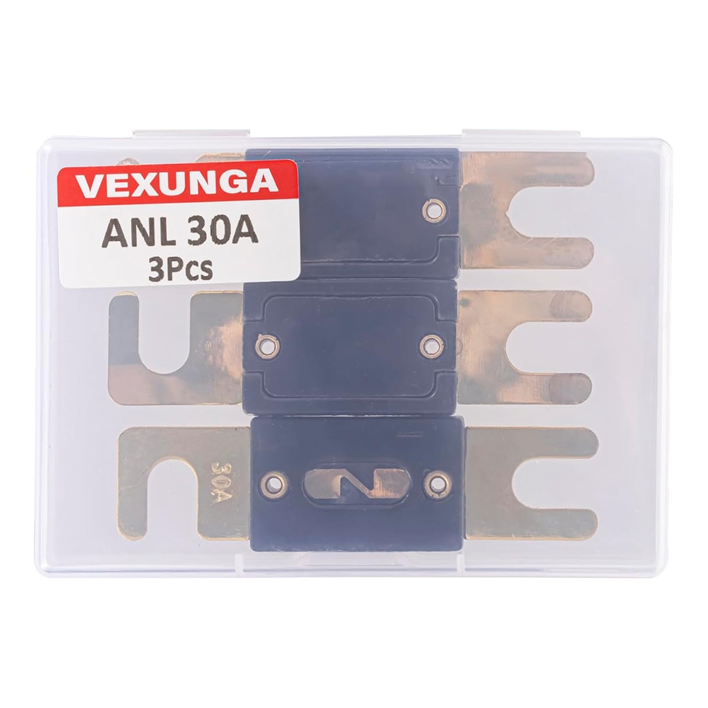 30A ANL Fuse 30 Amp Inline Blade Fuses 32V for Car Audio Inverter Automotive Stereo (Pack of 3 pcs)