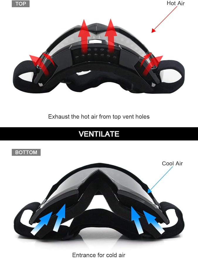 SPOSUNE Dirt Bike ATV Goggles UV400 Motorcycle Goggles for Men Women Youth Motocross Riding Goggles Windproof Dustproof