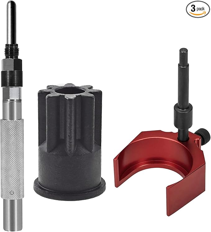 Bentolin J-42083 Automatic Timing Pin Come with 9U-7227 Injector Height Adjustment Gauge Tool w/Engine Barring Socket for Caterpillar CAT 3406E C-15 C-16 (Set of 3)