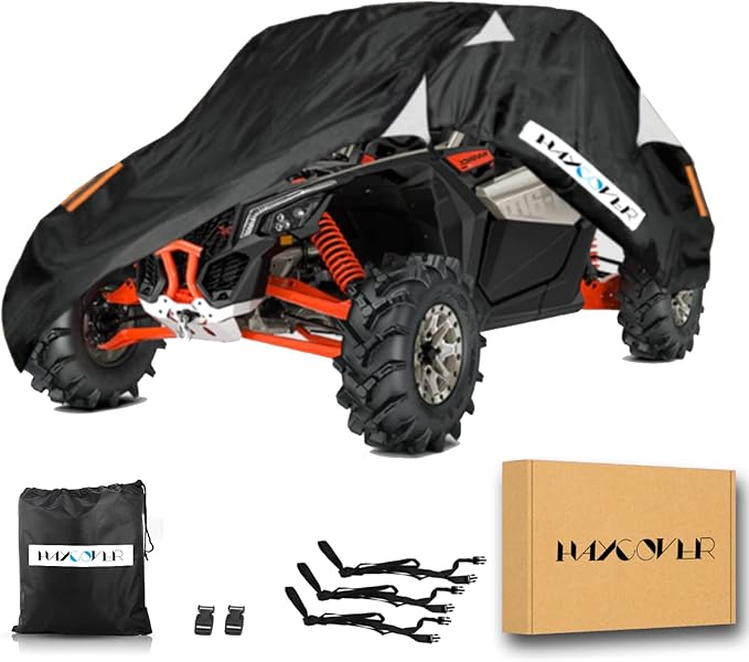 UTV Cover Waterproof Heavy Duty Oxford Cloth All Weather Protection Covers for Can-Am Maverick X3 Polaris RZR/XP Turbo S Yamaha Kawasaki TERYX KRX UTV Accessories, 2-3 Seater-Plus