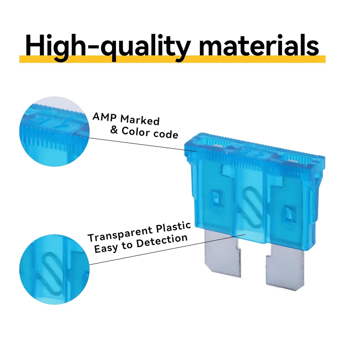 100 Pack Auto Fuses 15 AMP ATC/ATO Standard Regular Fuse Blade 15A Car Truck Boat Marine RV