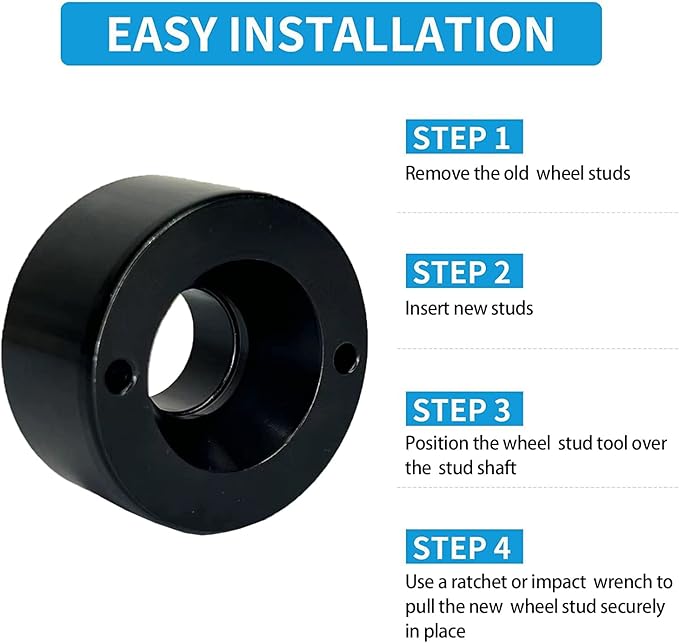 Wheel Stud Installer，22800 Wheel Stud Installer Tool Compatible with Most All Automotive and Light-Duty Truck Wheel Studs 2Pack