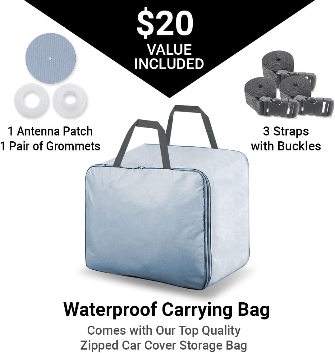 iCarCover Premium Car Cover for 1964-1969 Buick Special Heavy Duty Waterproof All-Weather Automobiles Custom Fit Indoor Outdoor UV Snow Protection Covers with Straps and Bag