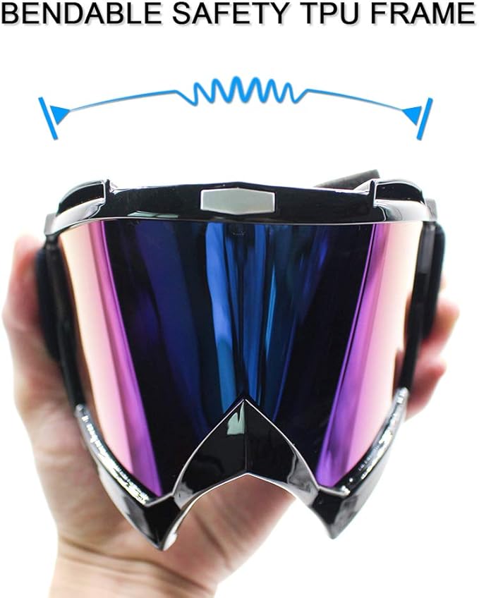 SPOSUNE Dirt Bike ATV Goggles UV400 Motorcycle Goggles for Men Women Youth Motocross Riding Goggles Windproof Dustproof