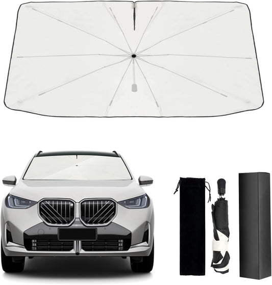 2025 Upgraded for BMW X3 Sunshade, Portable Foldable Sunshade Accessories, [Nano Ice Crystals Coating] UV Protection, Keeps Interior Cool (for BMW X3 2025)