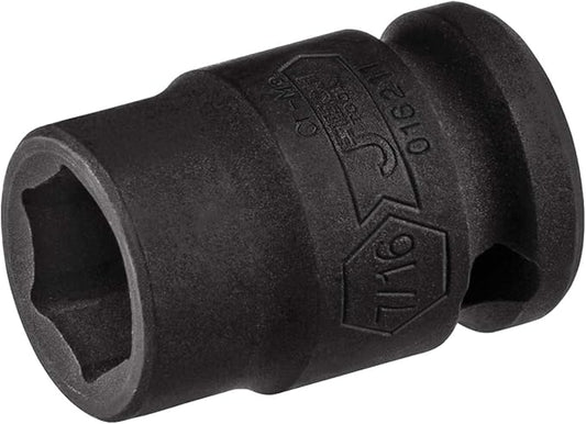 Jetech 3/8 Inch Drive 7/16 Inch Standard Impact Socket, Made with Chrome Molybdenum Alloy Steel, Heat Treated, 6-Point Design, SAE