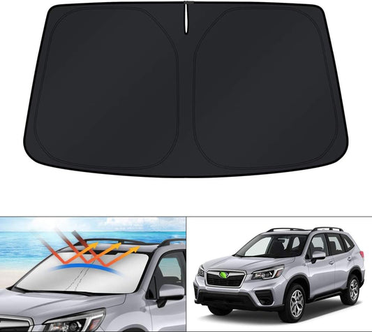 KUST Windshield Sun Shade for 2019-2024 2025 Subaru Forester Accessories, Custom Fit SUV Car Front Sunshade Window Sun Visor Protector Foldable Blocks UV Rays Keep Your Car Cooler