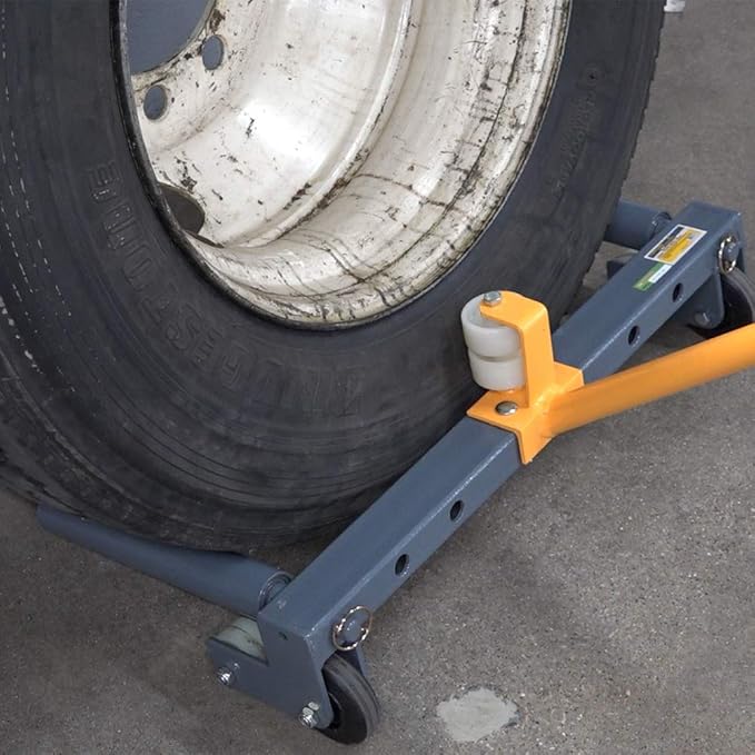 Rolling Wheel Dolly for Changing Car, Truck, Skid Steer, ATV, and Trailer Tires, Tire Lift for Large and Small Vehicles, 3 Roller Positions, 485 Pound Capacity
