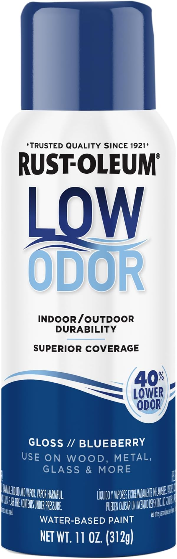 Rust-Oleum Low Odor Premium Spray Paint, 11 oz, Gloss Blueberry
