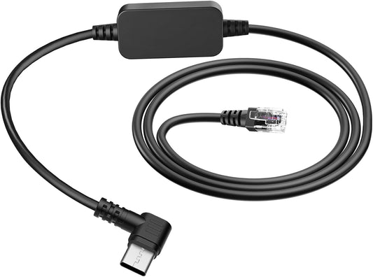 PD3.0 Radar Detector Cable, with Type-C to RJ11 Plug ,Replacement Radar Detectors Power Cable,for Escort Passport 9500i MAX360 Uniden R1 R3 DFR8 DFR9 Radenso XP Beltronics STI Radar Detector and more