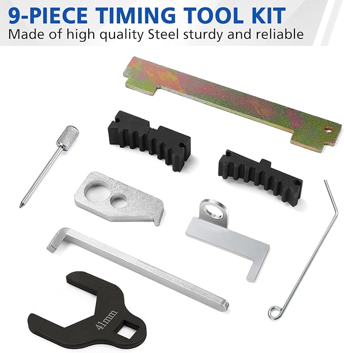 BETOOLL Engine Camshaft Alignment Locking Timing Tool Kit, Camshaft Holding Tool, with Water Pump Wrench for Chevy Cruze Aveo Opel Chevrolet Alfa Romeo Fiat 16V 1.4 1.6 1.8 en6340 km6340