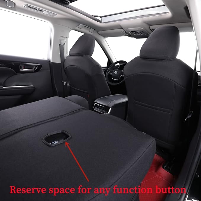 coverdream 4Runner Seat Covers Custom Fit for 2010-2024 Toyota 4Runner (5-Seater,2-Row)- Full Coverage Airbag Compatible Polyester Seat Protector (Full Set,Black)
