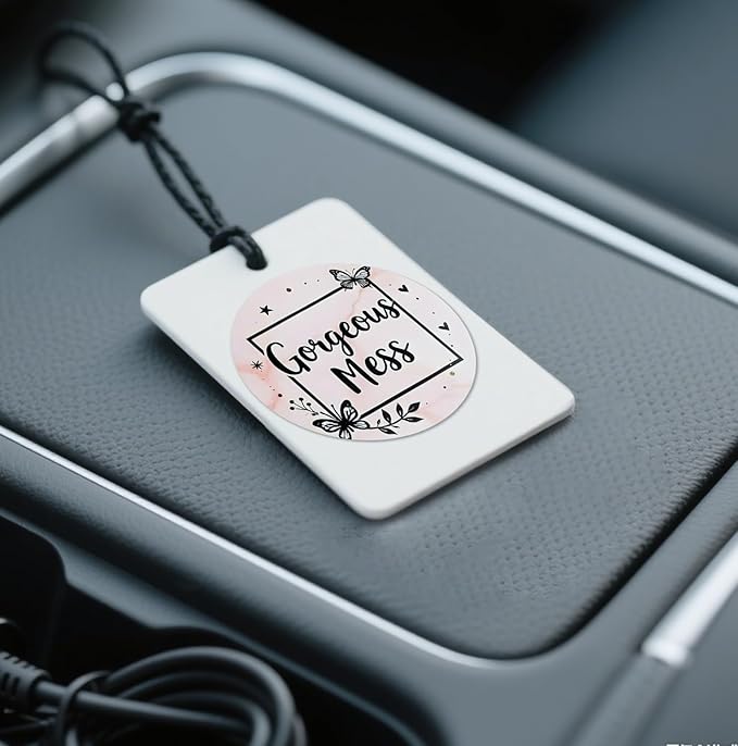 Empowerment Natural Bluebell scent Car Air Fresheners - Inspirational Quotes & Butterfly Designs, 4 - Pack Ideal Decor & Gift for Self - Love Seekers, for Car, Closet & Home