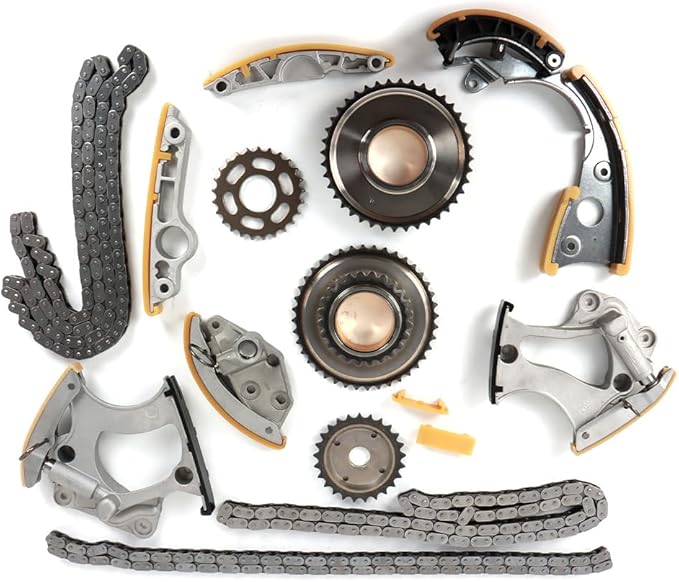 Engine Timing Chain Kit HJ-01016 HJ-01016-A Compatible with VW Audi A6 C7 A7 A8 Q5 Q7 S5 Touareg 3.0T V6 2012 2013 2014 2015 2016 After-Market Parts