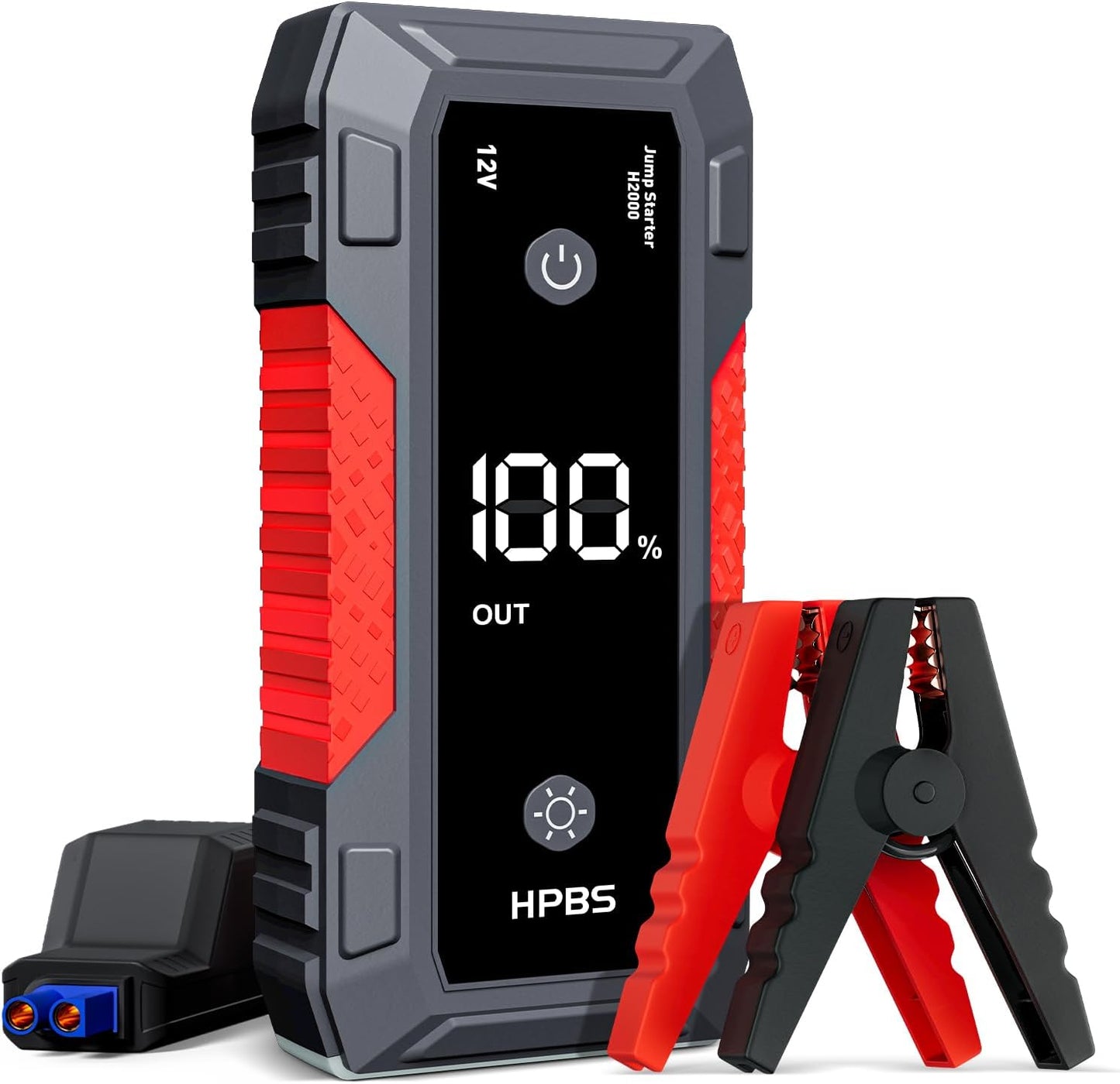 Jump Starter - 4000A Jump Starter Battery Pack for Up to 10.0L Gas and 8.0L Diesel Engines, Model H2000 12V Portable Car Battery Jump Starter Box with 3.0" LCD Display