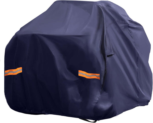X AUTOHAUX ATV Cover for Can-am Outlander MAX XT DPS/XT-P 4 Wheelers Quad Cover for Can-am Outlander MAX Limited Sun Rain Storage Protection 210D-PU Navy Blue 245x122x135cm