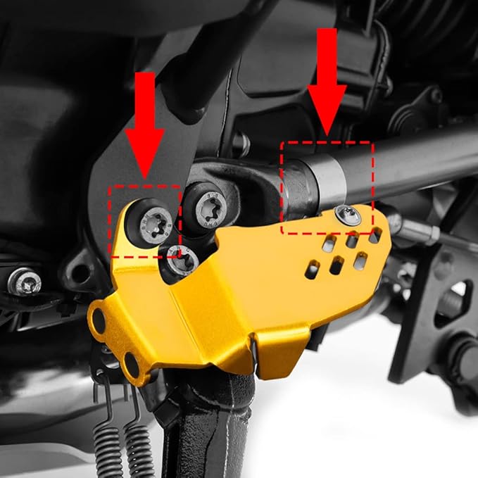 Modeer for R1250R R1250RS R1250GS Adventure R1250GS HP Motorcycle Sidestand Side Stand Switch Protector Guard Cover Cap R 1250 GSA R1250GSA R1250 GS adv R 1250R R1250 RS HP R 1250GS (Gold)