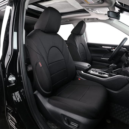 EKR Grand Highlander Seat Covers for Trucks Toyota Grand Highlander 2024 2025 2026,2nd Row 40/60 Split,Car Seat Covers Full Set -Neoprene(Black)