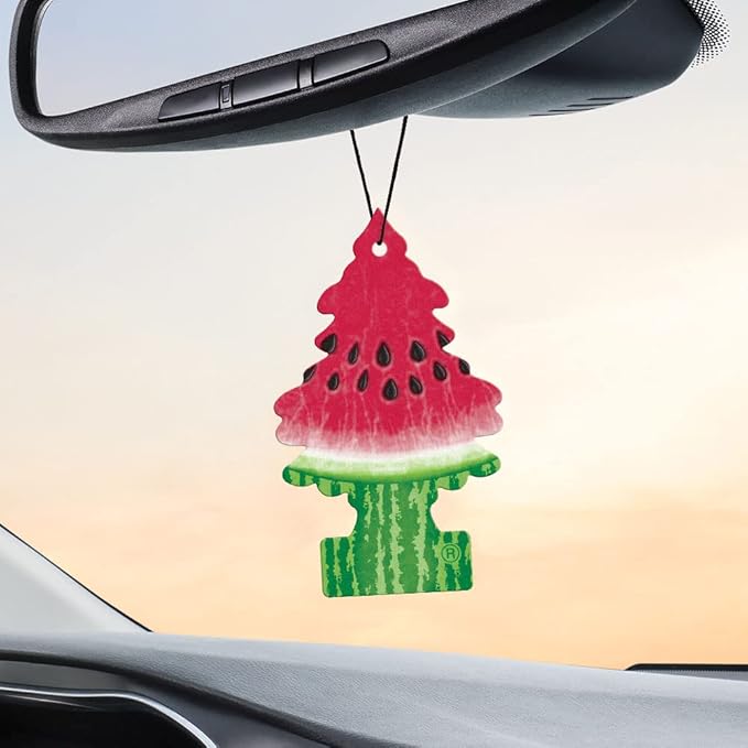 LITTLE TREES Car Air Freshener | Hanging Tree Provides Long Lasting Scent for Auto and Home | Watermelon, 24 Air Fresheners