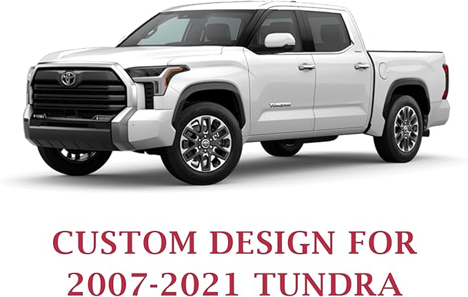 Coverado Full Set Seat Covers for Toyota Tundra, Custom Fit Leather Truck Seat Protectors for 2007-2021 Tundra (Blue)