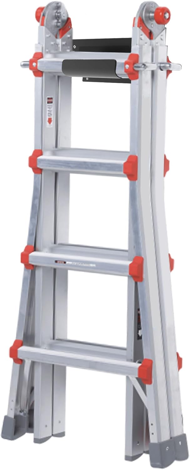 Heavy Duty Metal Wall Storage Hangers for Garage - Black Ladder Rack with Screws (16.5 inch 1PCS)