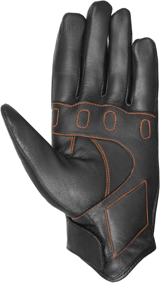 Jackets 4 Bikes Motorcycle Gloves - Premium Leather for Men Women, Touchscreen, Non-Slip, Motorbike Cruiser Street Biker Protector Glove
