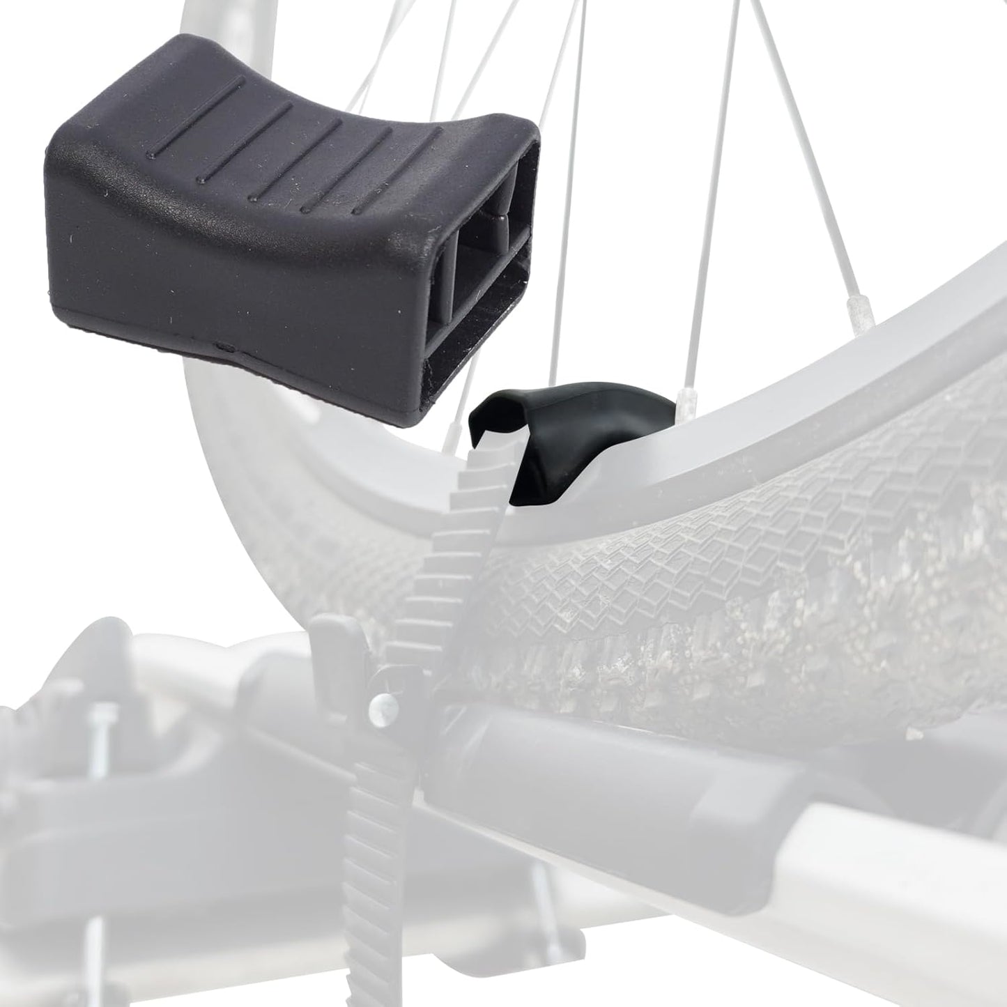 2PCS Roof Rack Bike Wheel Adapter Straps with Cushion for Secure Cycling Transport for Thule 599 598 591 568 564 561 532 933 926