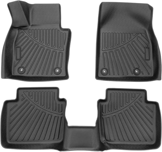 Powerty Floor Mats for 2023 2024 2025 Mazda CX50 CX-50 Accessories All Weather Floor Liner 3D TPE 1st & 2nd Row Floor Mat Heavy-Duty Floor Liners