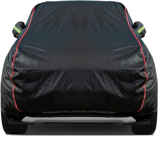Breathable New Material, Waterproof Car Cover, Locks and Zipper Doors, Sunscreen Waterproof UV Prevention Snowproof Wind and Windproof,Suitable for Indoor Outdoor,for SUV (up to 180") B10